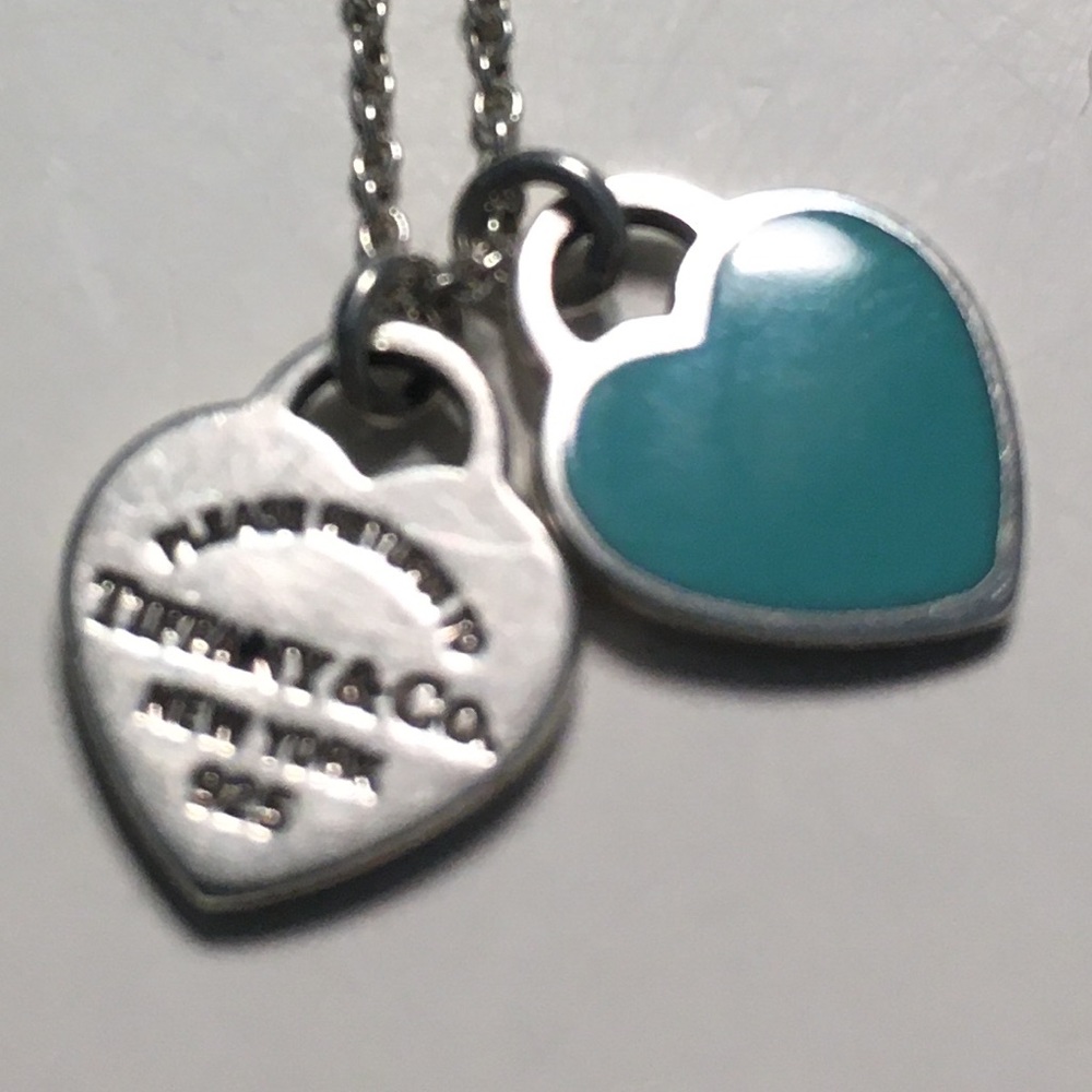 Tiffany blue mini heart necklace!
